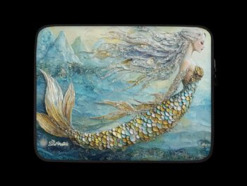 Laptop Sleeve – Mermaid Swims Past Crystal Mountains