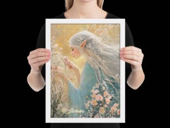 Framed Print – Faerie Woman With Silver Hair