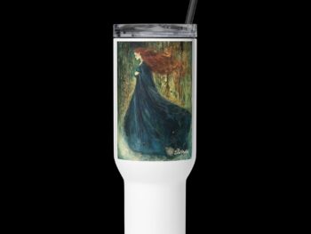 Travel mug with a handle -The Magical Morgan Le Fay