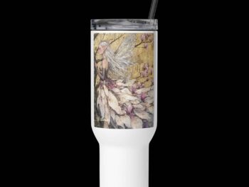 Travel mug with a handle – Faerie of the Magnolia Tree