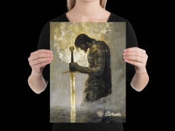 Unframed Print – Sir Bedivere Returns Excalibur to the Lake