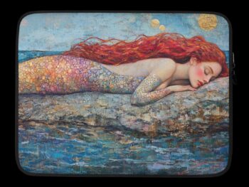 Laptop Sleeve – Mermaid Sleeping on a Rock