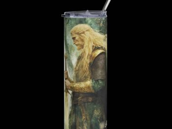 Stainless steel tumbler – Young Gawain Faces the Green Knight