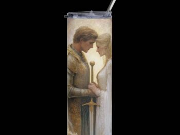 Stainless steel tumbler – The Embrace of Lancelot and Guinevere