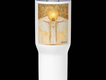 Travel mug with a handle – Archangel Metatron