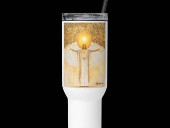 Travel mug with a handle – Archangel Metatron