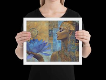 Framed Print – Isis and the Magical Blue Lotus