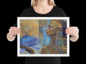 Framed Print – Isis and the Magical Blue Lotus