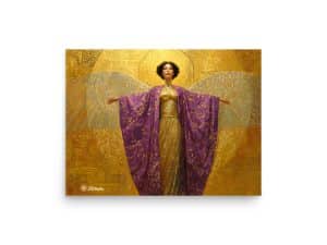 Unframed Print – Gold-Violet Angelic Fire