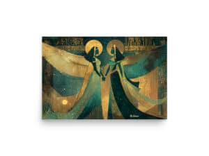 Unframed Print – Goddess Isis and Goddess Nephthys