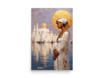 Unframed Print – Woman Praying to Goddess Isis